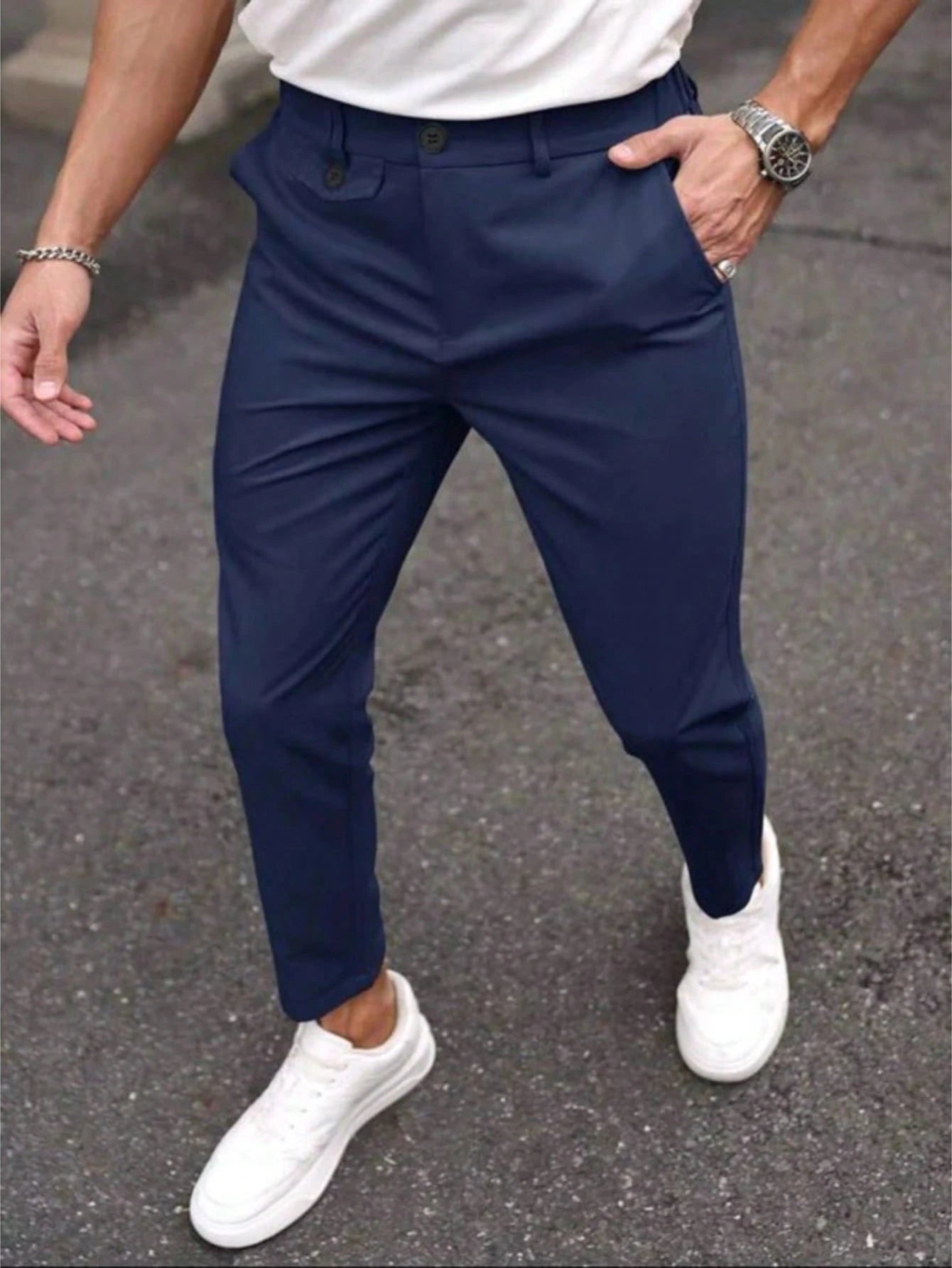 Modern Slim Tailored Trousers